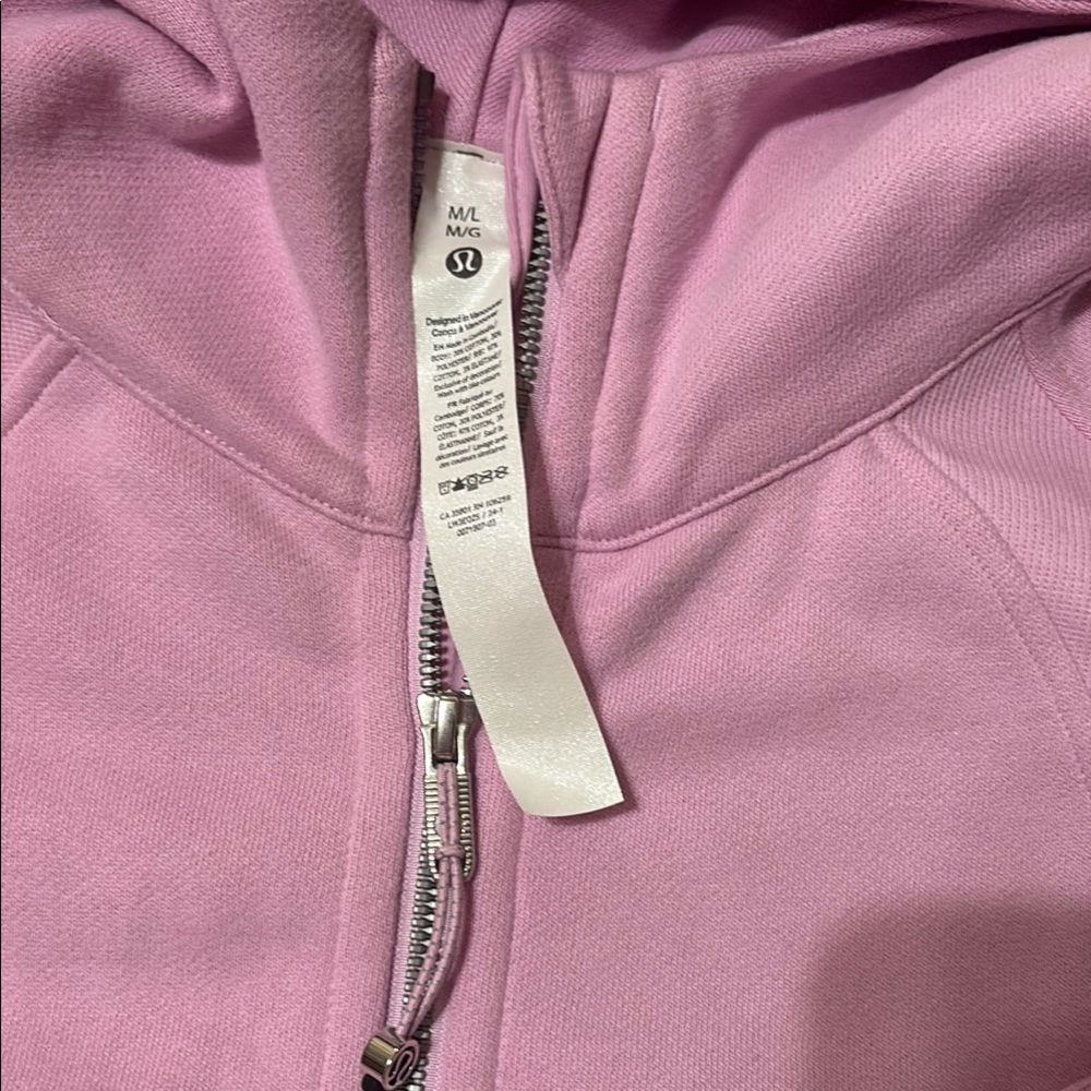 Lululemon Athletica scuba Light Pink Hoodie Jacket - Picture 3 of 5